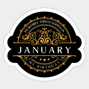 Born in january Sticker